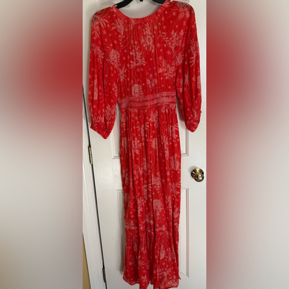 FREE PEOPLE Red Boho Maxi Dress - Picture 4 of 5